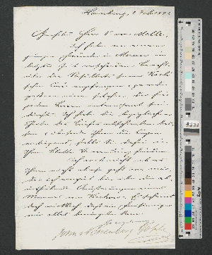 Vorschaubild von Brief an Werner von Melle