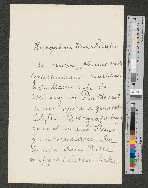 Vorschaubild von Brief an Werner von Melle