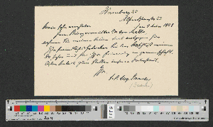 Vorschaubild von Brief an Werner von Melle