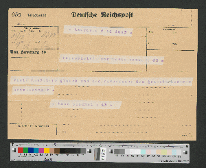 Vorschaubild von Telegramm an Werner von Melle