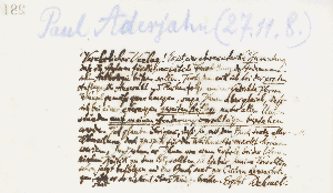 Vorschaubild von Brief an den Verlag Paul Aderjahn
