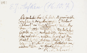 Vorschaubild von Brief an Ernst Joachim Arfken