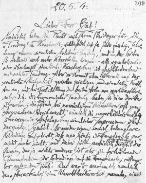 Vorschaubild von Brief an Julius Bab