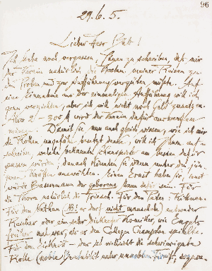 Vorschaubild von Brief an Julius Bab