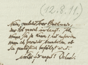 Vorschaubild von Brief an Heinrich Franz Bachmair