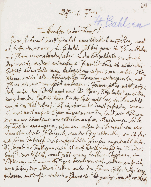 Vorschaubild von Brief an Hermann Bahlsen