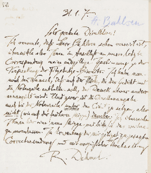 Vorschaubild von Brief an Hermann Bahlsen