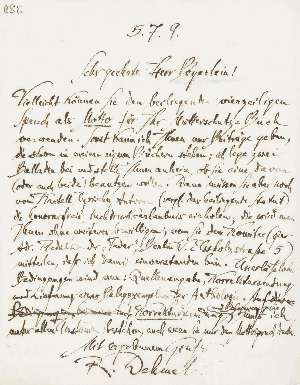Vorschaubild von Brief an Franz Adam Beyerlein