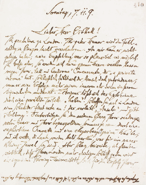 Vorschaubild von Brief an Jethro Bithell