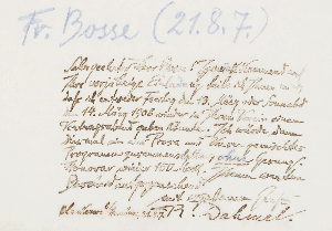 Vorschaubild von Brief an Fr. Bosse im Arbeiterverein Leipzig