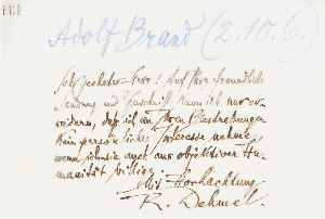 Vorschaubild von Brief an Adolf Brand