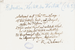 Vorschaubild von Brief an Johannes Buschmann