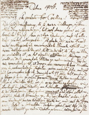 Vorschaubild von Brief an Ludwig Coellen