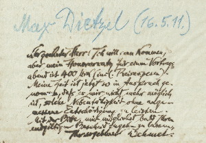 Vorschaubild von Brief an Max Dietzel
