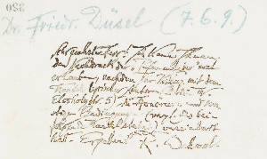 Vorschaubild von Brief an Friedrich Düsel