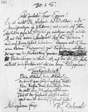 Vorschaubild von Brief an H. Eggers