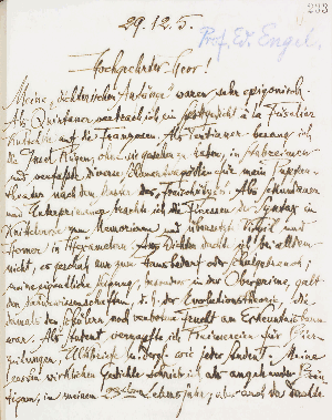 Vorschaubild von Brief an Eduard Engel