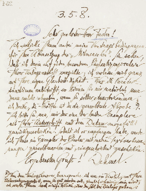 Vorschaubild von Brief an Gregor Feder