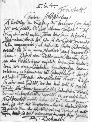 Vorschaubild von Brief an "Freistatt"