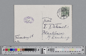 Vorschaubild von Postkarte an Ida Dehmel