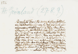 Vorschaubild von Brief an Hans Grönland