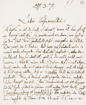 Vorschaubild von Brief an Hugo von Hofmannsthal