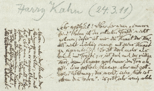 Vorschaubild von Brief an Harry Kahn
