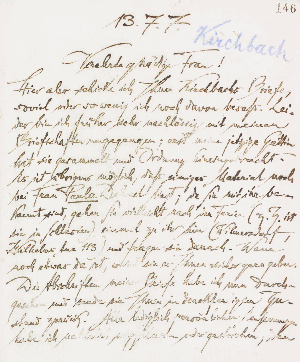Vorschaubild von Brief an Marie Luise Kirchbach