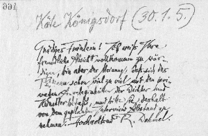 Vorschaubild von Brief an Käthe Königsdorf