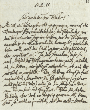 Vorschaubild von Brief an Hermann L. Köster