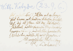 Vorschaubild von Brief an Wilhelm Kotzde