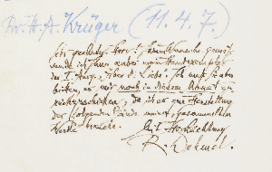 Vorschaubild von Brief an Hermann Anders Krüger