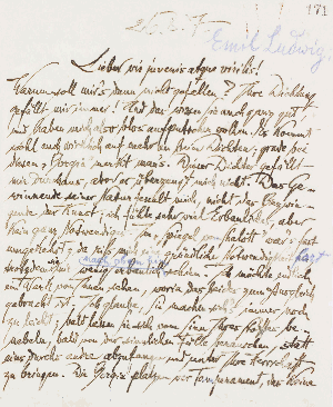 Vorschaubild von Brief an Emil Ludwig
