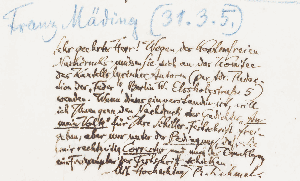 Vorschaubild von Brief an Franz Mäding