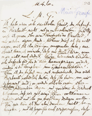 Vorschaubild von Brief an Julius Meier-Graefe