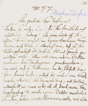 Vorschaubild von Brief an Adolf Meschendörfer