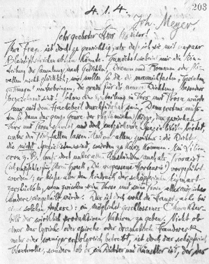 Vorschaubild von Brief an Johannes Meyer
