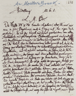 Vorschaubild von Brief an Arthur Moeller van den Bruck