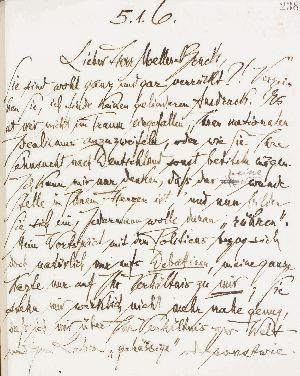 Vorschaubild von Brief an Arthur Moeller van den Bruck