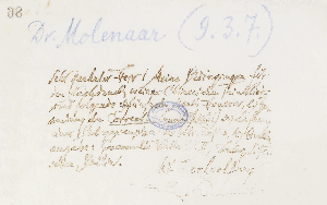 Vorschaubild von Brief an Heinrich Molenaar