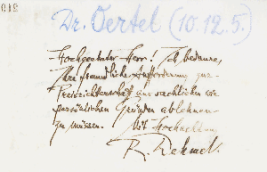Vorschaubild von Brief an Otto Oertel