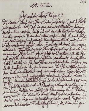 Vorschaubild von Brief an Alfons Paquet