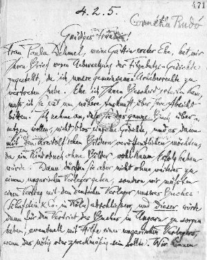 Vorschaubild von Brief an Cornelia Rudó