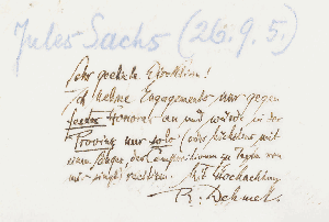 Vorschaubild von Brief an Jules Sachs Konzertdirektion