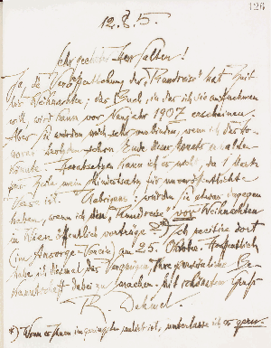 Vorschaubild von Brief an Felix Salten, Redakteur bei der Zeit