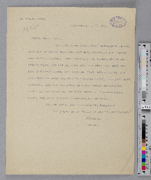 Vorschaubild von Brief an Stefan Zweig