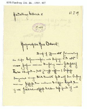 Vorschaubild von Brief am Richard Dehmel