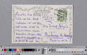 Vorschaubild von Postkarte an Richard Dehmel
