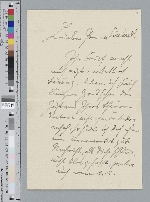Vorschaubild von Brief an Kurt von Beckerath