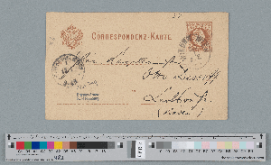 Vorschaubild von Postkarte an Otto Dessoff